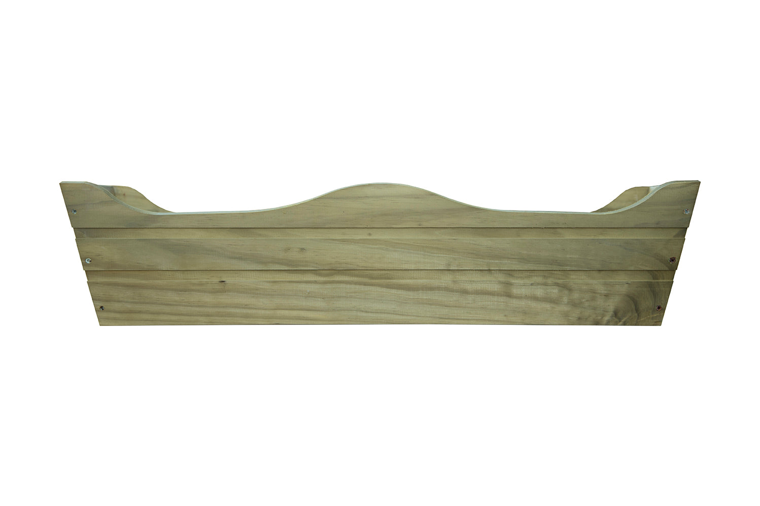 Jardinera De Balcon Ondulada De Madera Autoclave De 80 X 20 X 19,5 Cm 16l + Bolsa Geotextil