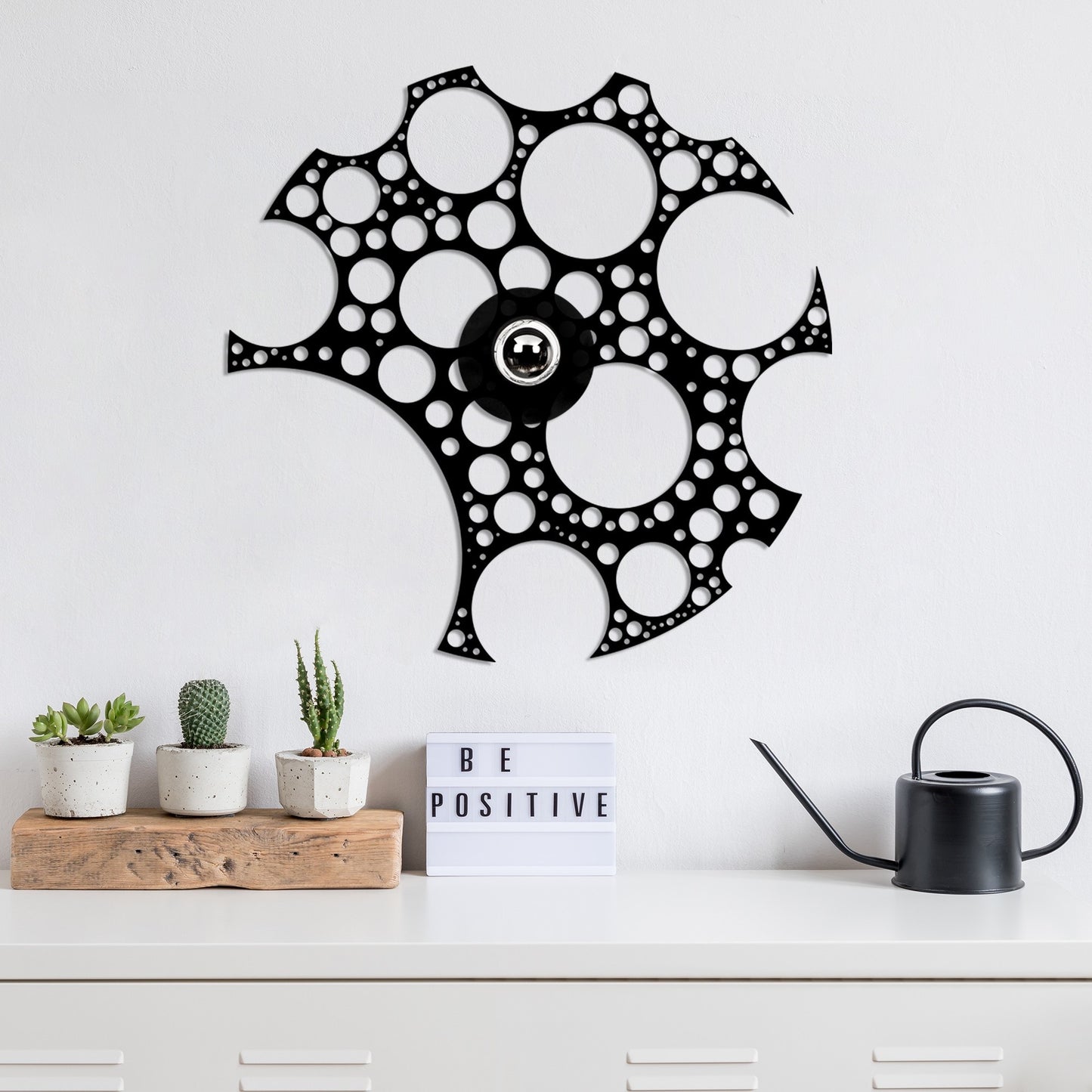 Aplique De Pared, Mdf , Negro, 50x12x50, Casquillo E 27 Max 100 W_5