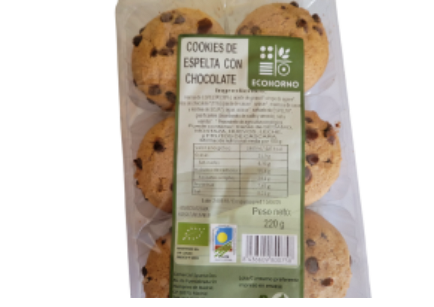 Cookies ecológicas de espelta con chocolate