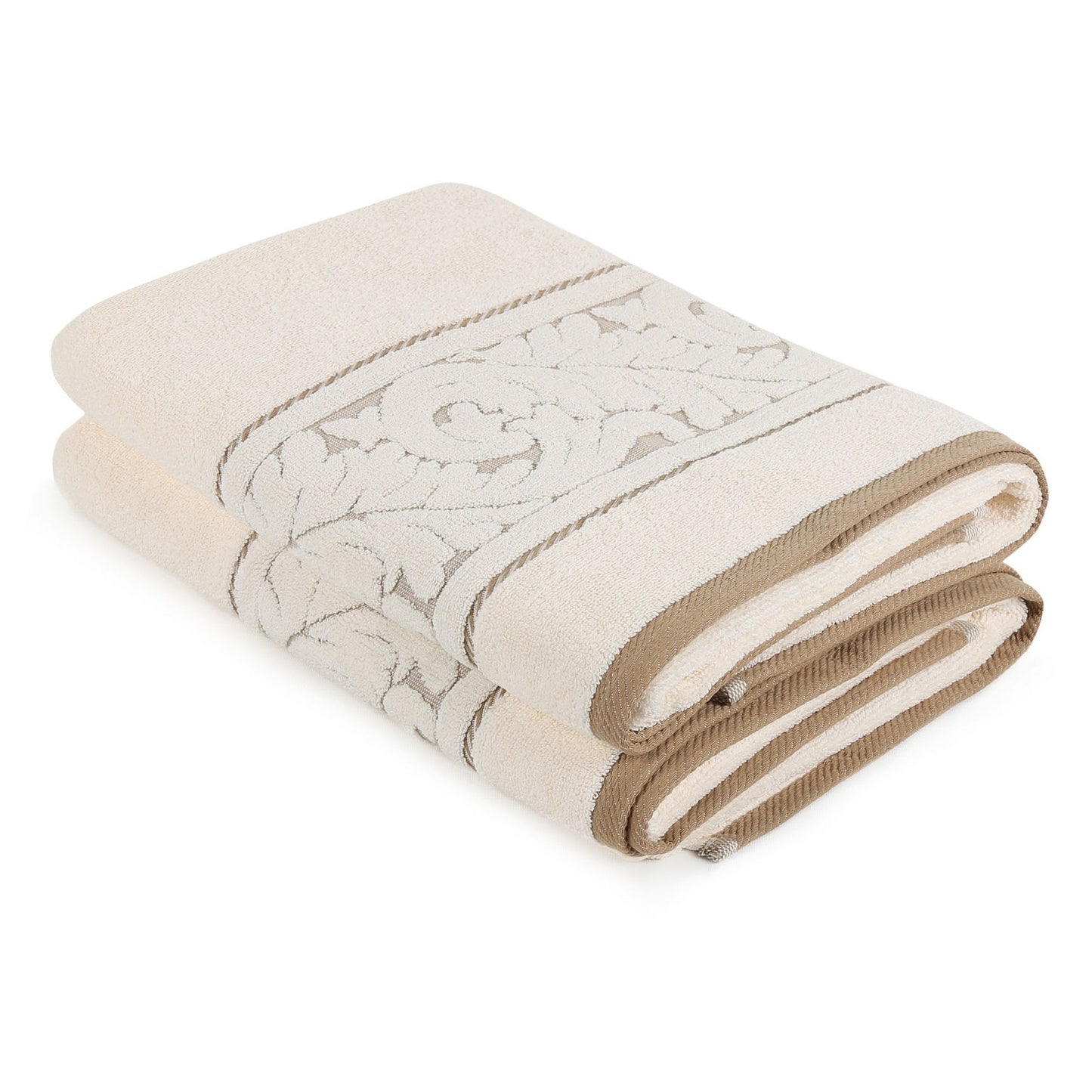 Juego De Toallas De Baño (2 Piezas) Crema_1