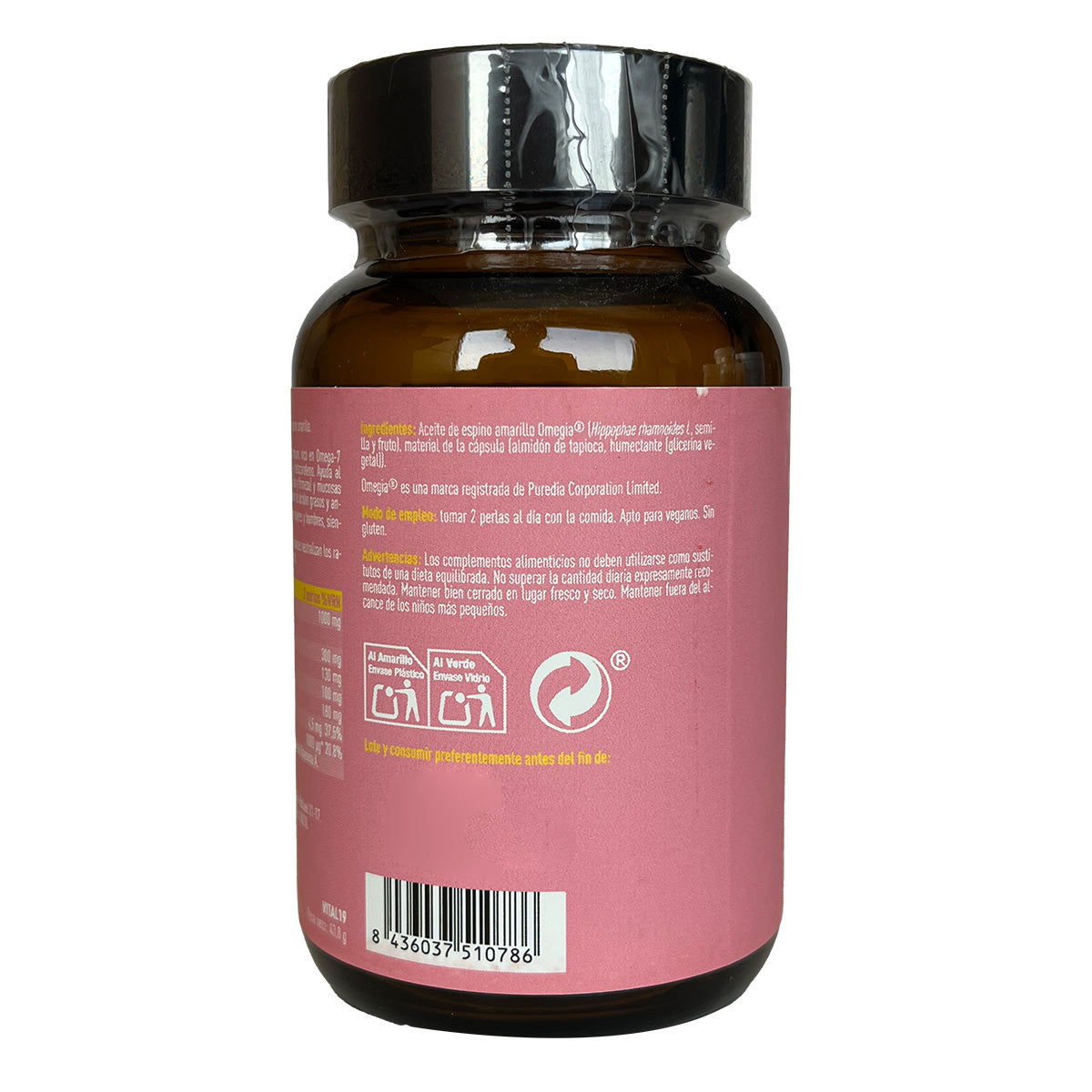 Omega 7 aceite de espino amarillo Omegia® Vitalart 60 perlas