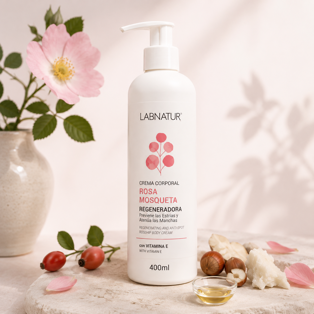 Crema Corporal Rosa Mosqueta 400 ml | Regeneradora e Hidratante | Mejora Elasticidad | Piel Suave y Nutritiva_5