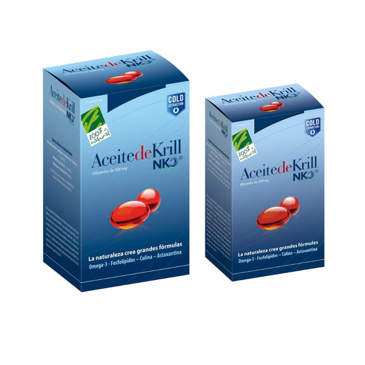 Pack x Aceite de krill NKO 500 mg 100% natural  200 cápsulas