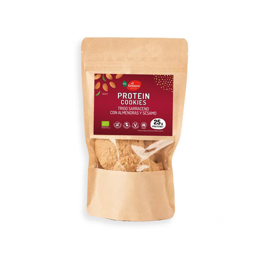 Cookies protein sarraceno, almendra y sésamo BIO, 130g