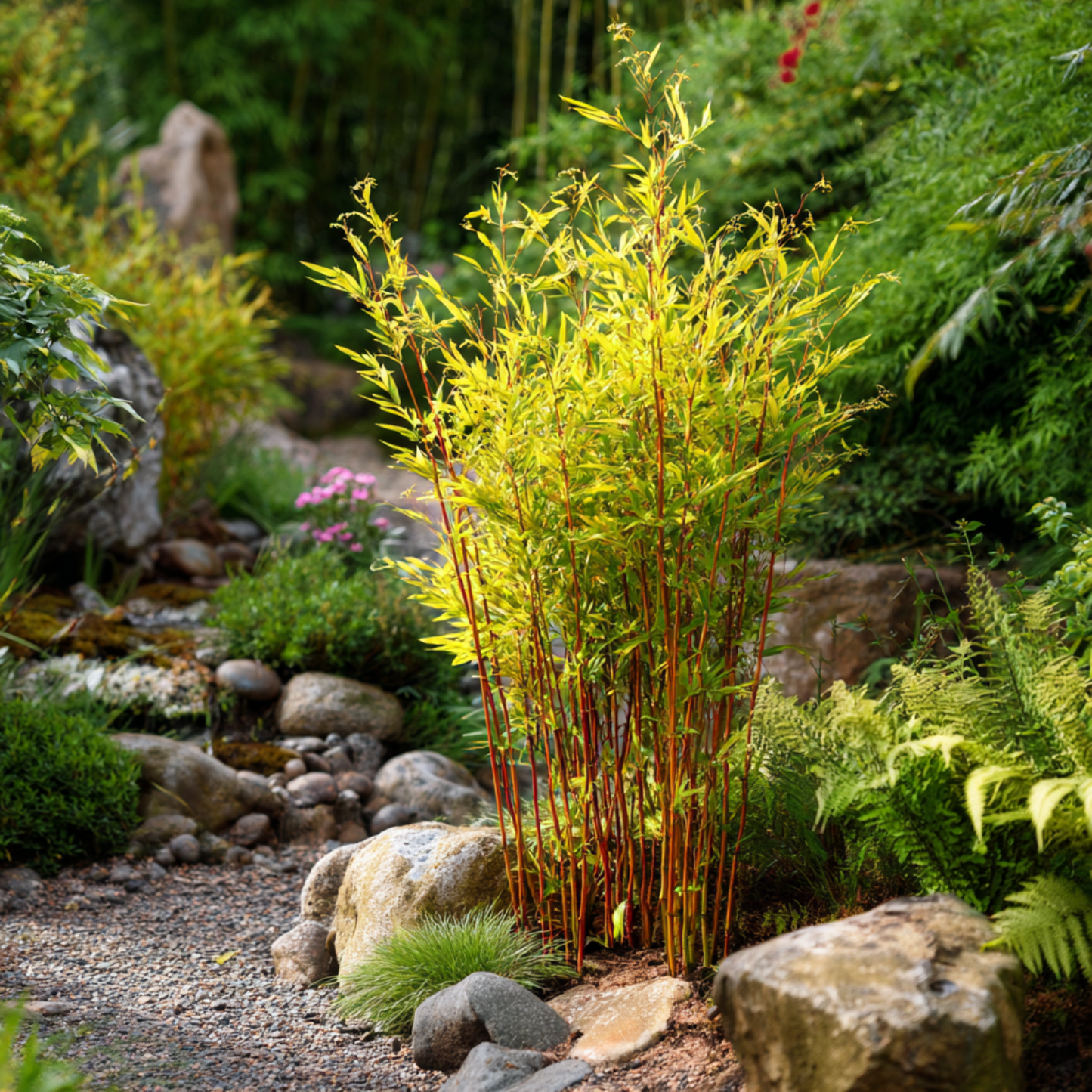 Bambú - 6 Pzs - Fargesia Nitida 'red Dragon' - Altura 60-80cm - ⌀17cm