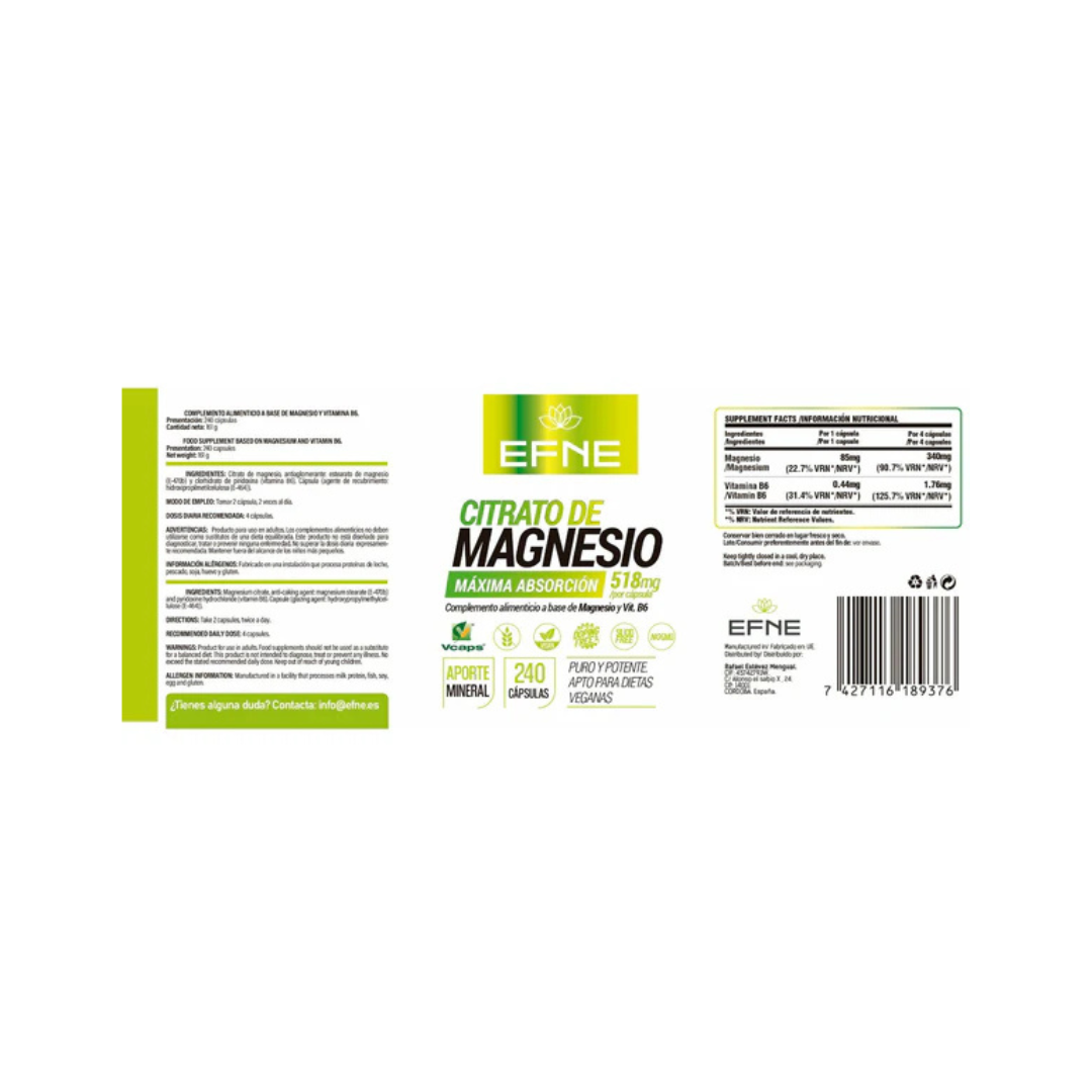 Citrato De Magnesio Efne 240 Cápsulas_1