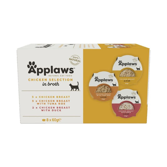 Applaws Cat Tarrina Multipack selección Pollo para gatos 8x60 g