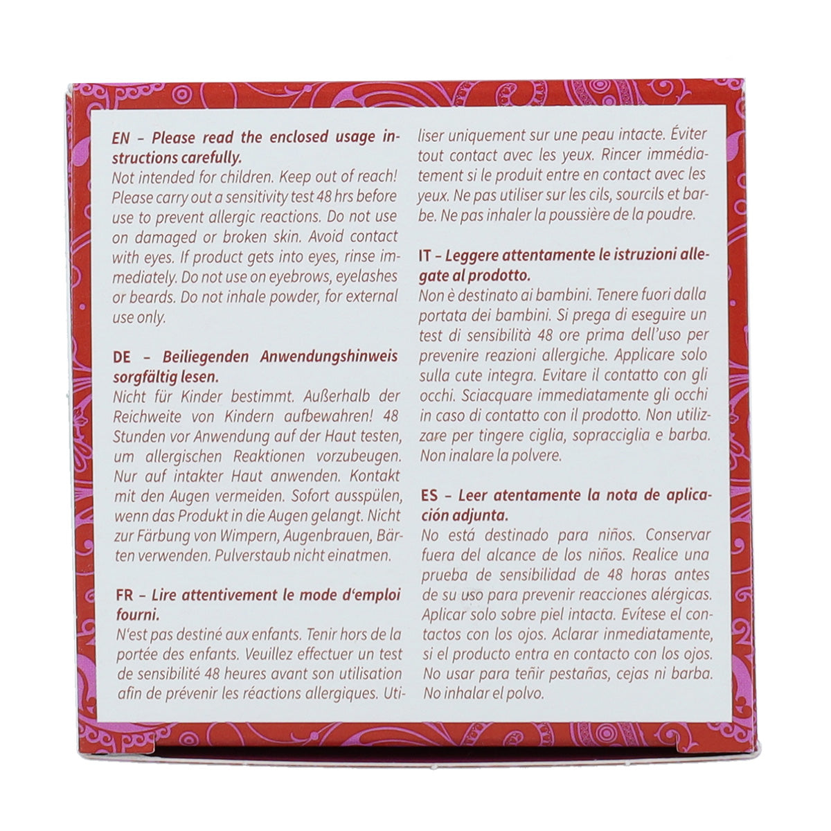 Henna natural Amla y Jatropha, Khadi,100 g