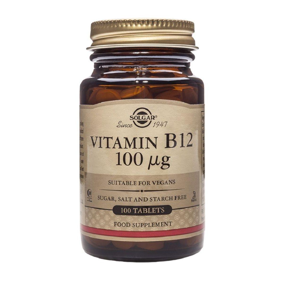 Vit B12 100 mcg Solgar 100 Comprimidos