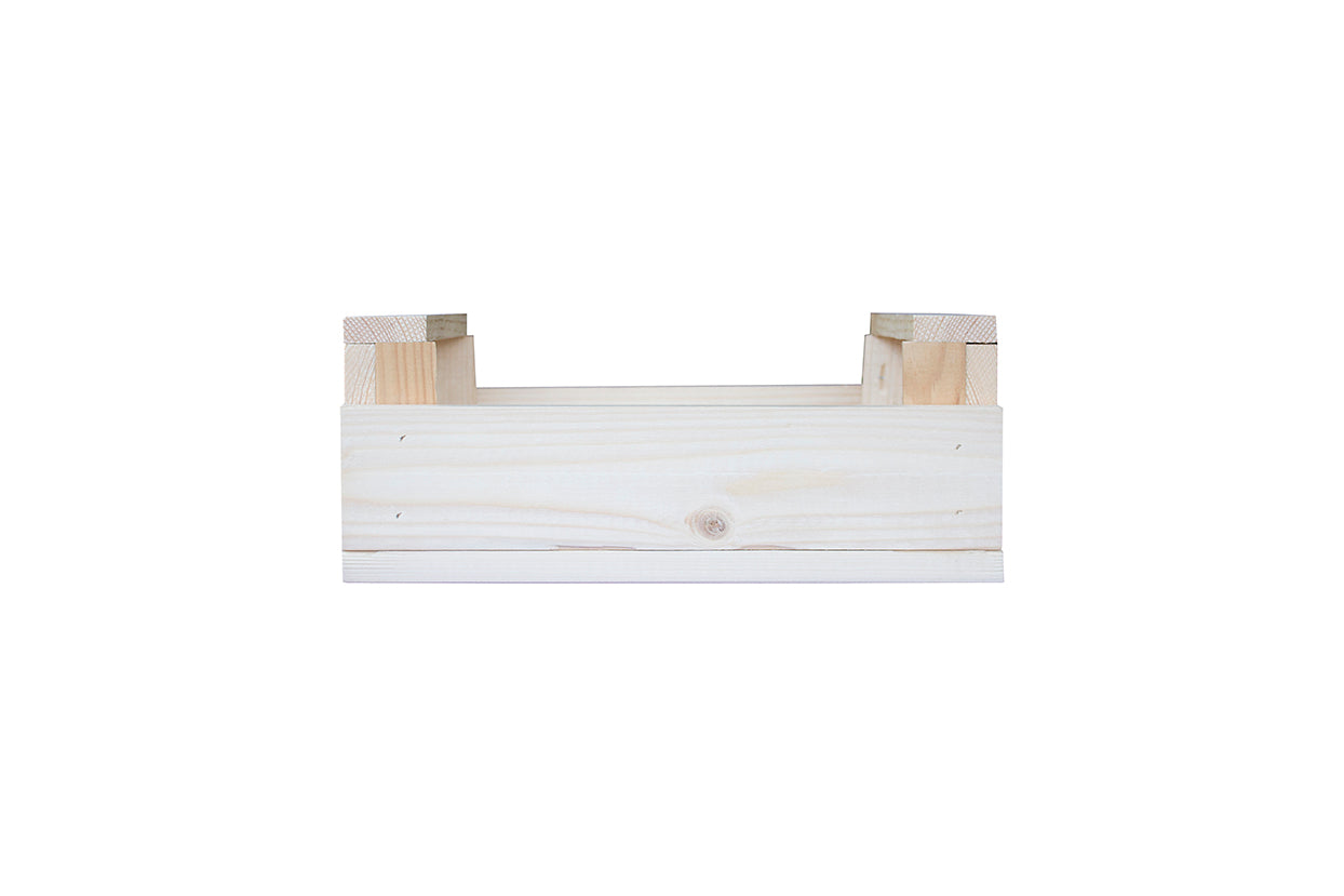 Caja De Fruta Decorativa De Madera Natural De 29 X 21 X 12 Cm