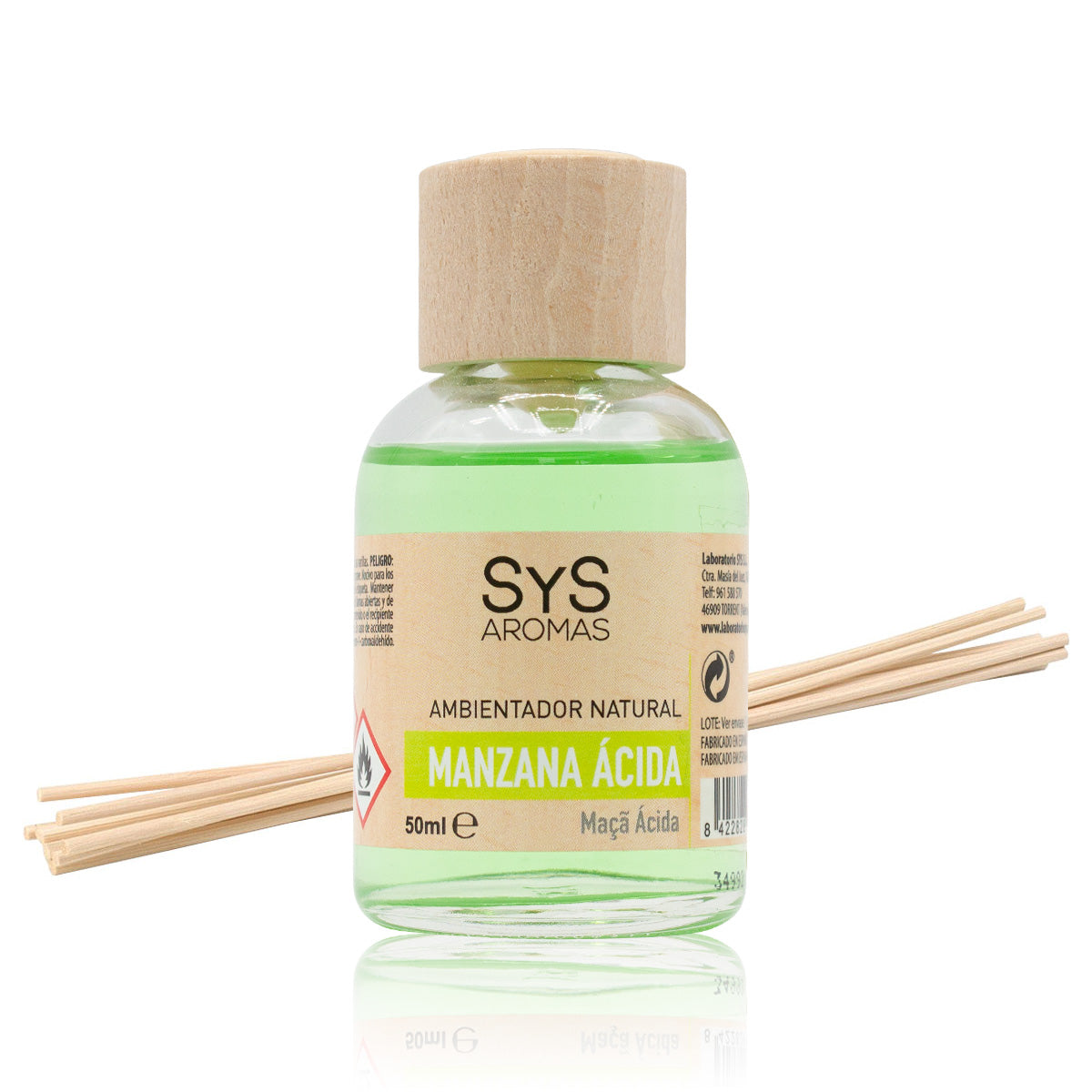Ambientador Mikado Manzana Ácida SYS Aromas 50 ml | Aroma Afrutado y Ácido | Refrescante_0
