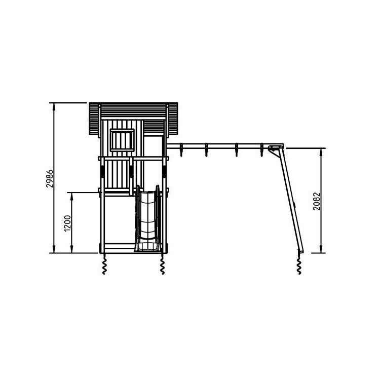 Parque Infantil Masgames Beach Hut L Con Columpio Individual.