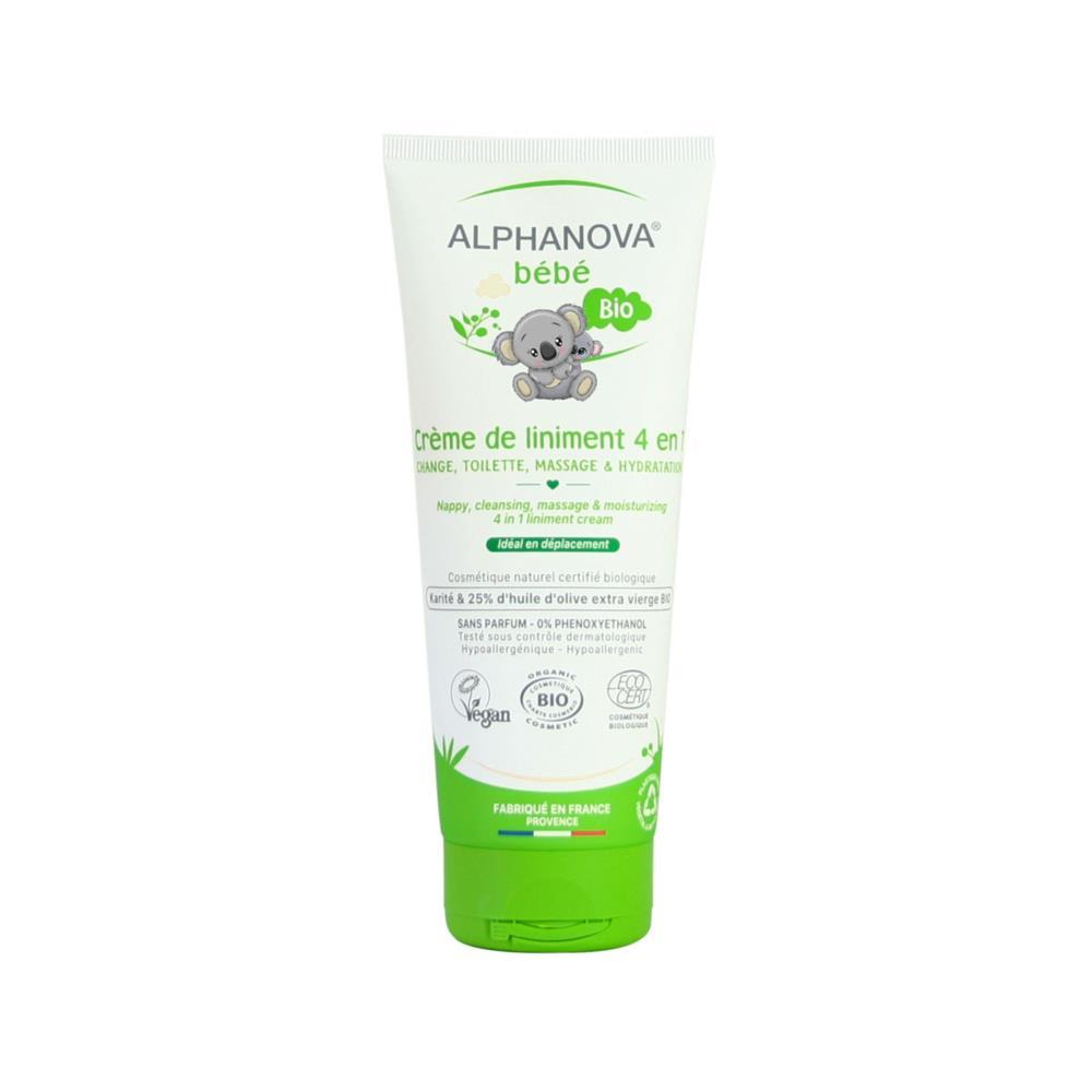 Crema de Linimento BIO Ecológica 4 en 1 Alphanova Bebé 200ml