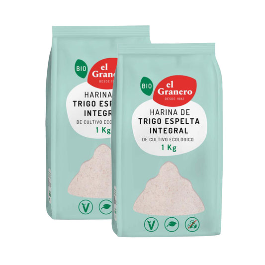 Pack 2x Harina de Trigo Espelta Integral Bio El Granero 1kg