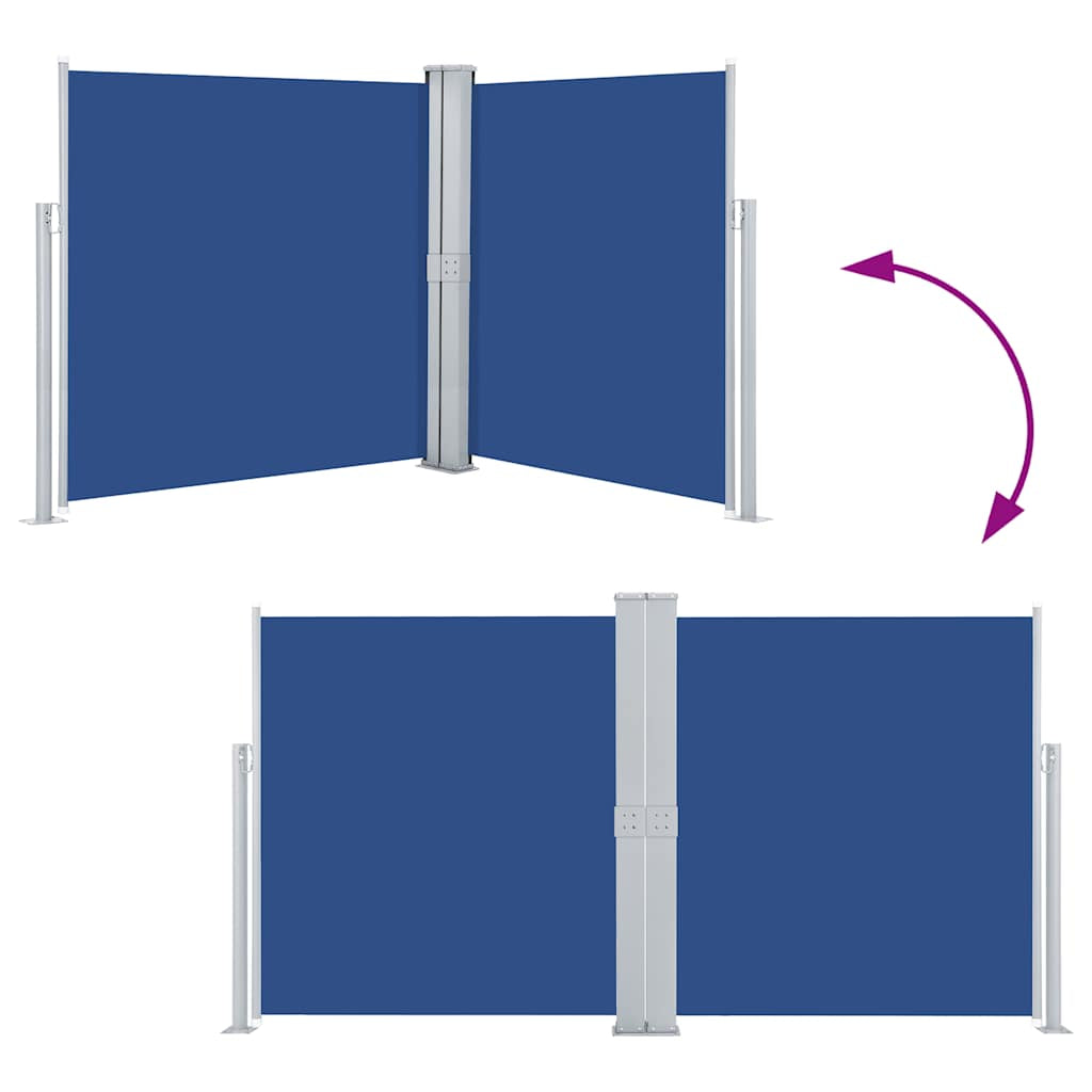 Vidaxl Toldo Lateral Retráctil Azul 160x600 Cm_4