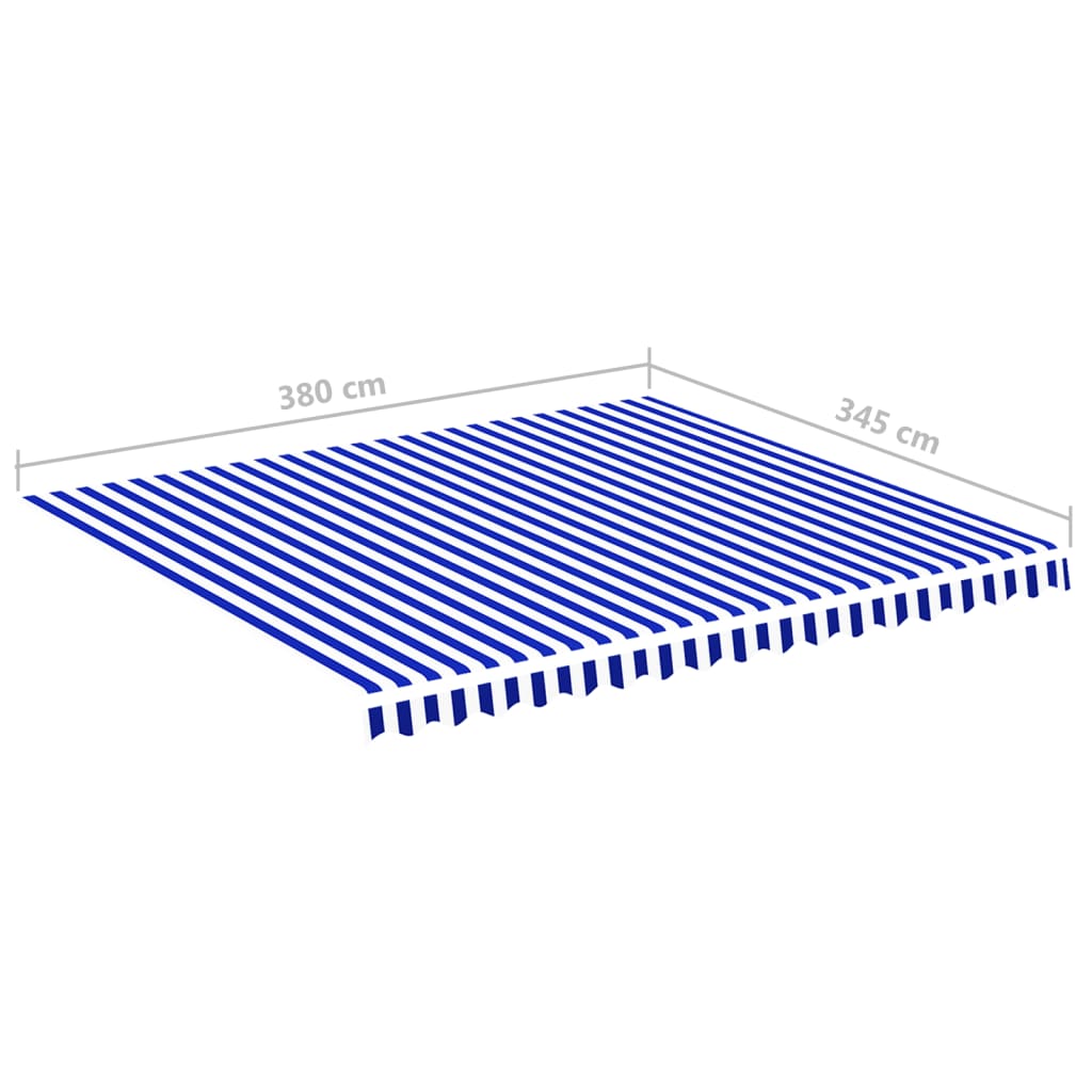 Tela De Repuesto Para Toldo Azul Y Blanco 4x3,5 M Poliéster_5