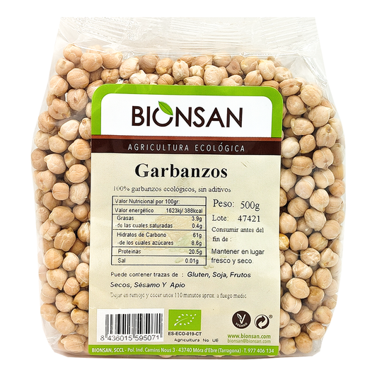 Garbanzos Pedrosillanos En Grano Ecológicos 500gr