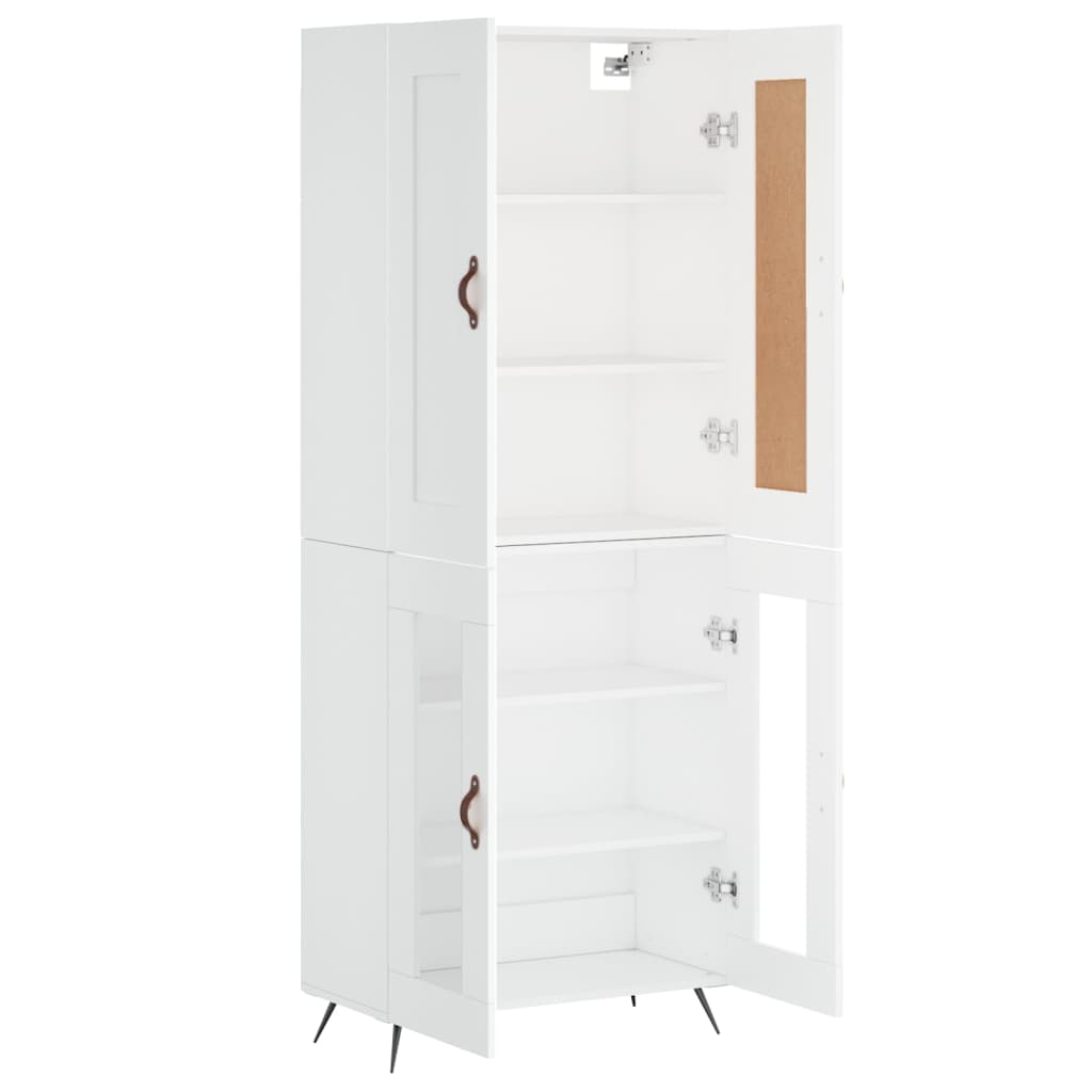 Aparador Alto Madera Contrachapada Blanco 69,5x34x180 Cm_3