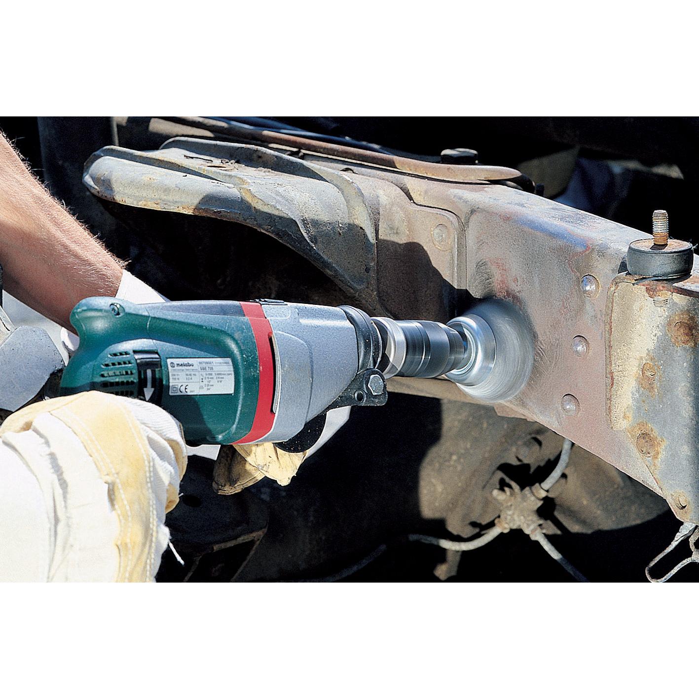 Cepillo metálico de copa para taladro vástago hexagonal 1/ 4" (6,35 mm) Ø 75 mm