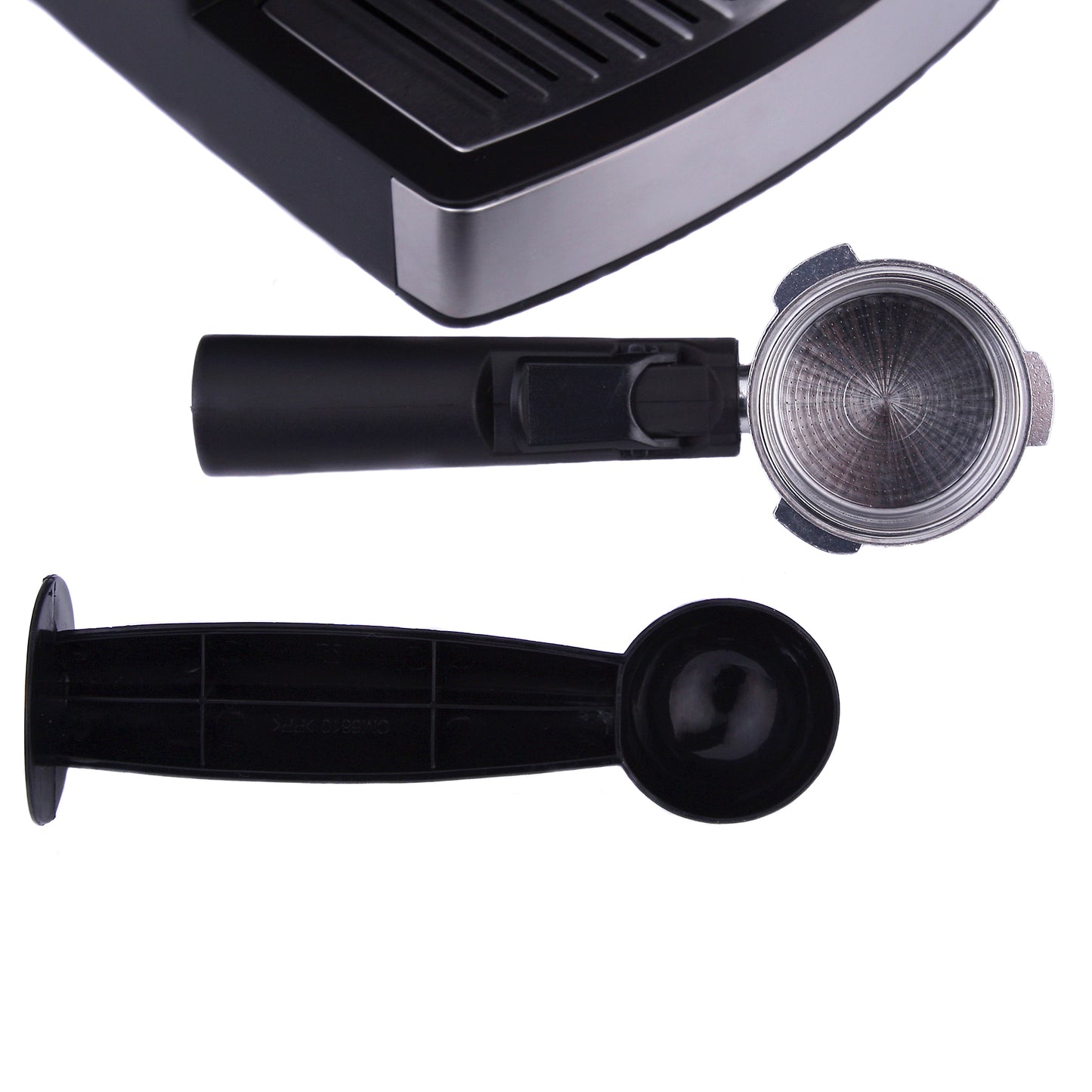 Cafetera Expresso Manual 15 Bares 1,6 L, Brazo Doble Salida, Espumador Leche, Calientatazas Mesko Ms4403 Plata