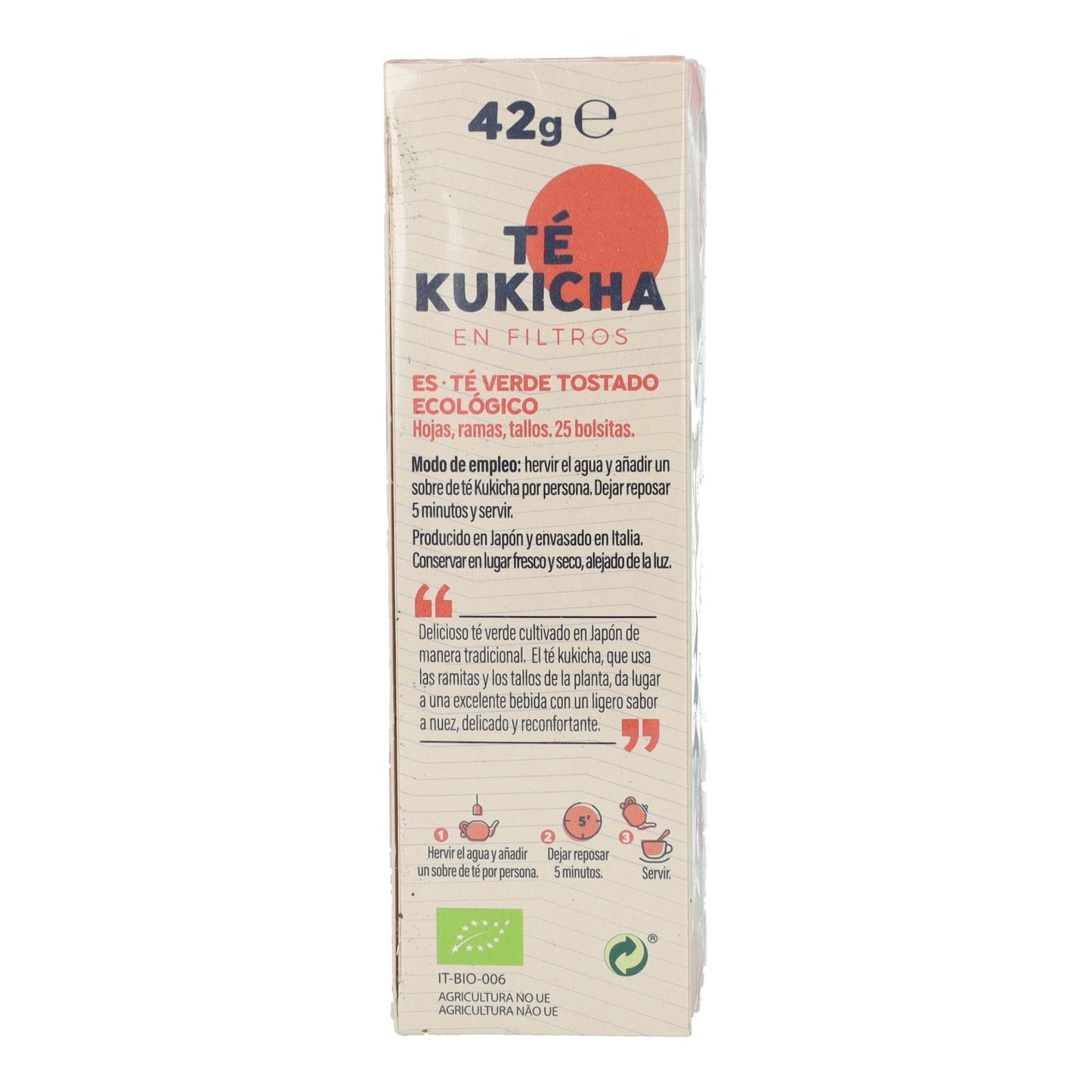 Té Kukicha en filtro BIO La Finestra Sul Cielo 42 g