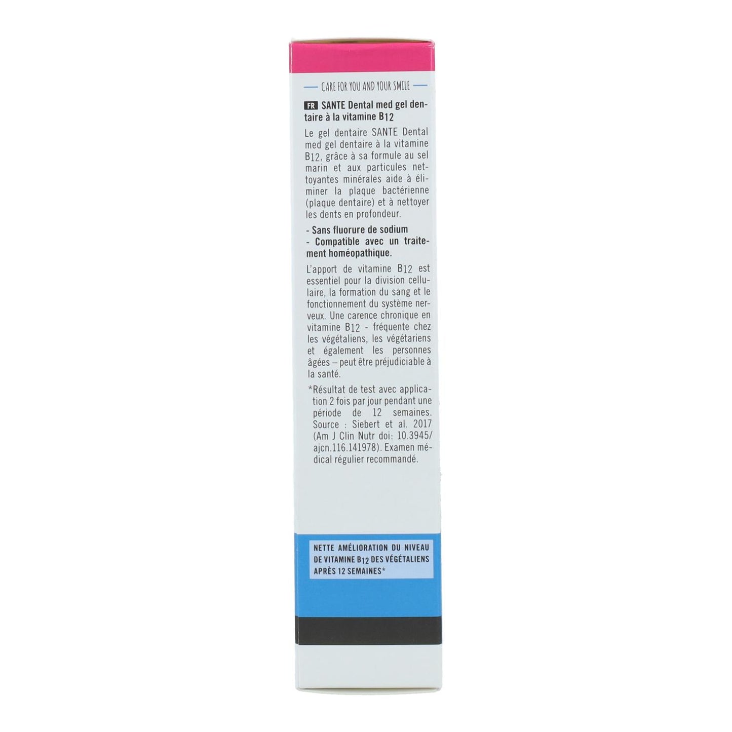 Dentífrico Vitamina B12 sin flúor Sante, 75 ml