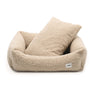 Cafide Cama De Material Reciclado Para Perro Con Tejido Estilo Borreguito Beige. Modelo Snozy.