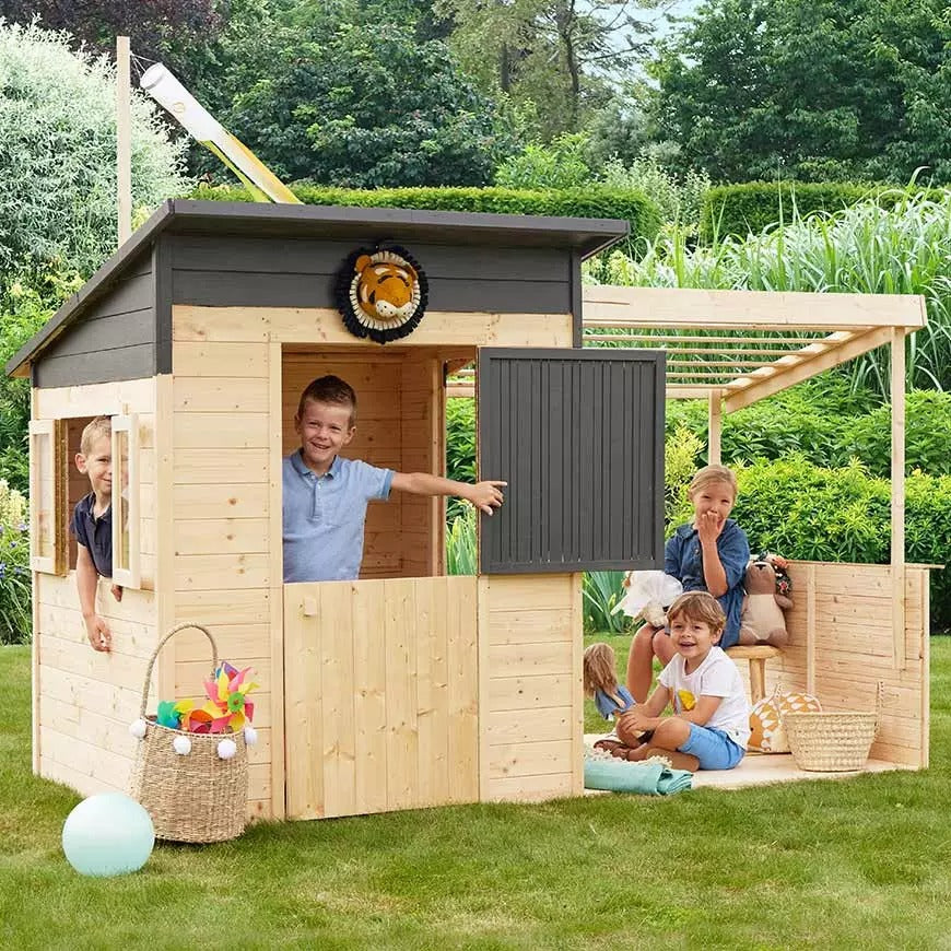 Casita infantil de madera con pérgola Santa Barbara Soulet