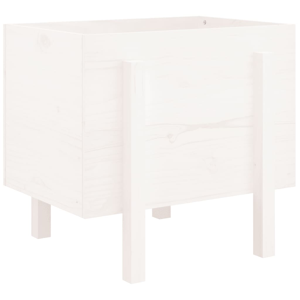 Jardinera De Madera Maciza De Pino Blanco 62x50x57 Cm_5
