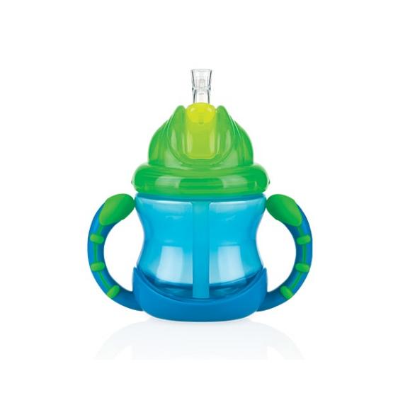 Vaso para Bebé Flip-It™ con doble asa azul 240ml +12M Nûby