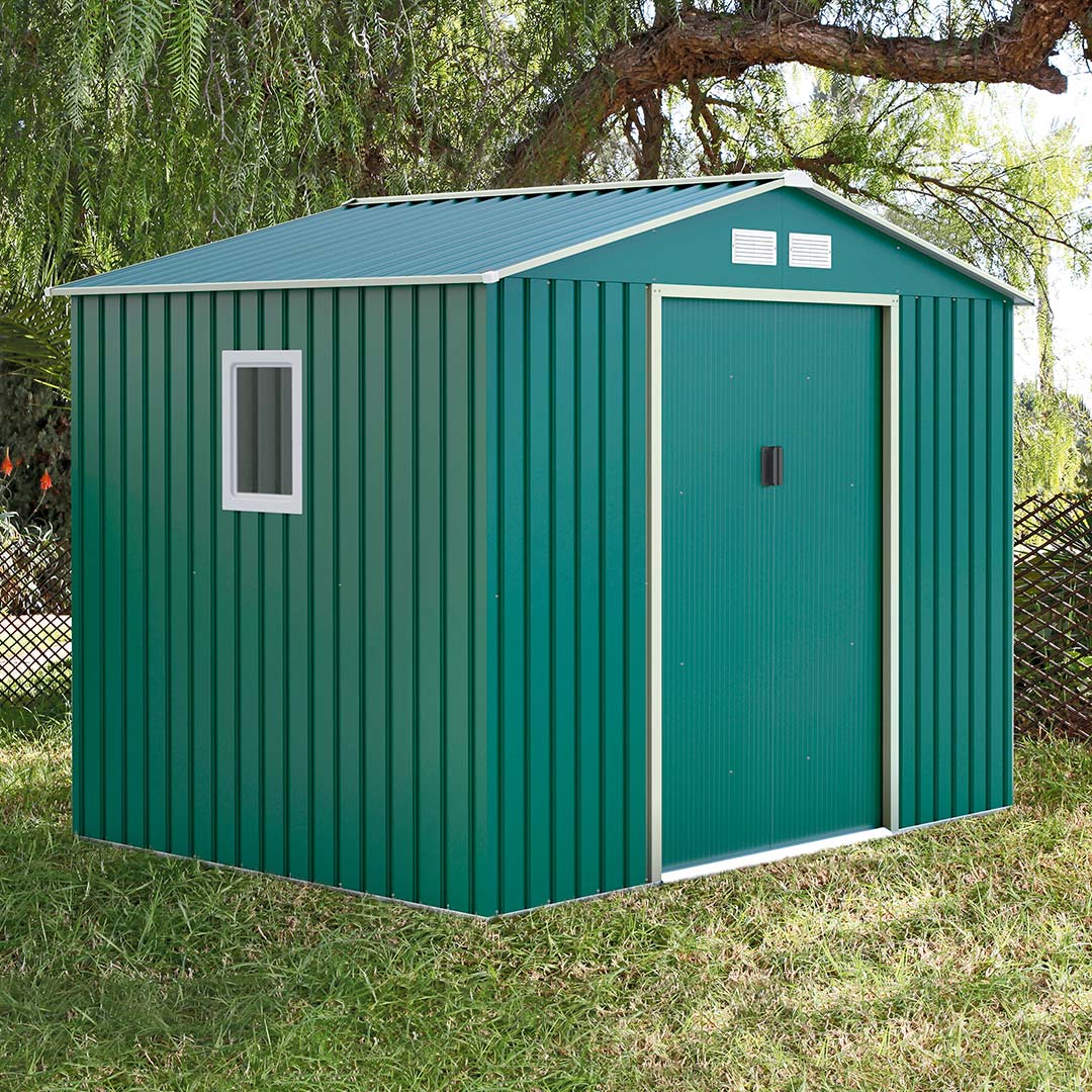 Caseta Metálica High Door Mallorca Verde - Espacio Y Ventilación 2,77x2,12x1,91 M / Multicolor_1