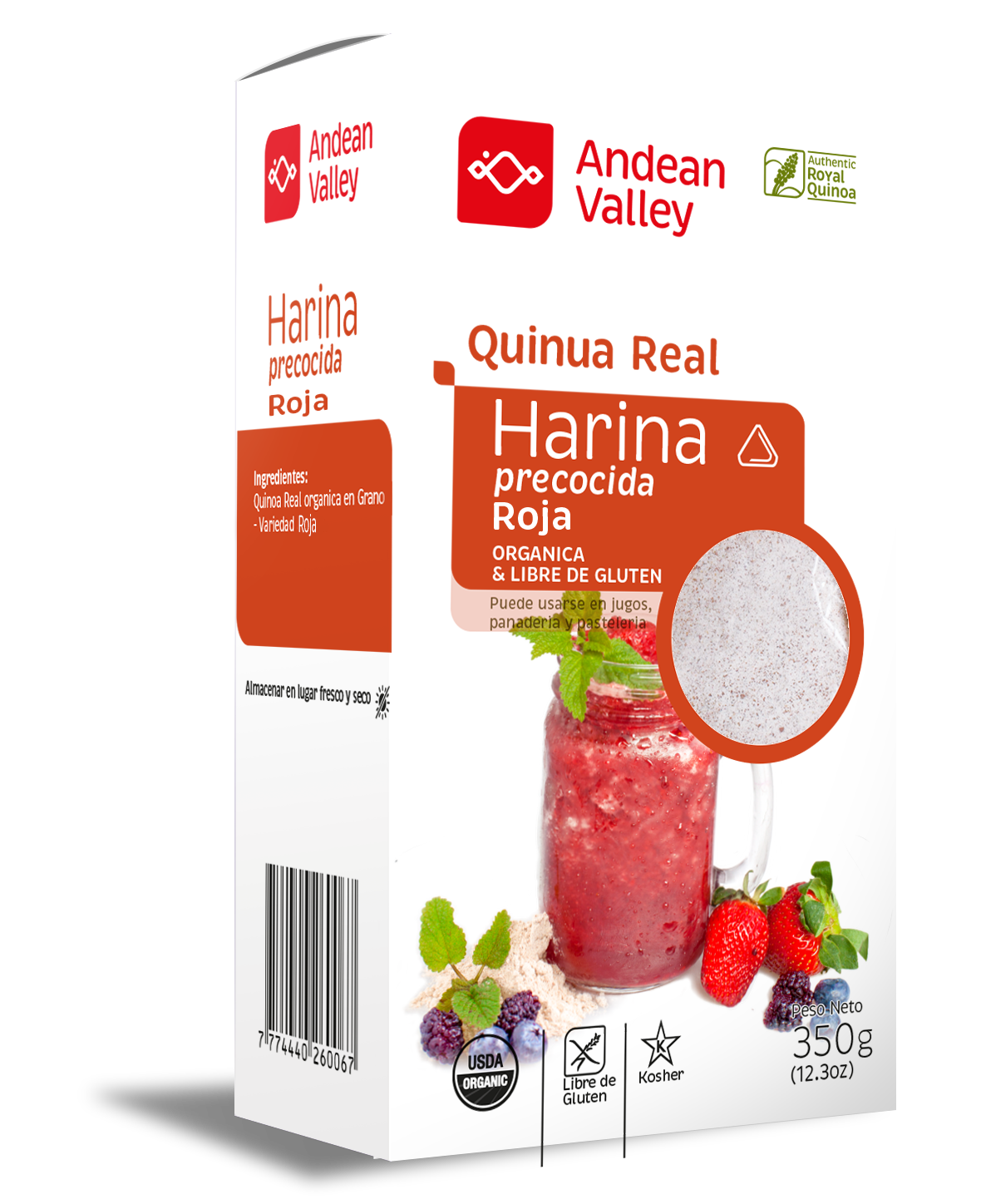Harina Precocida De Quinua Real Roja Orgánica_0