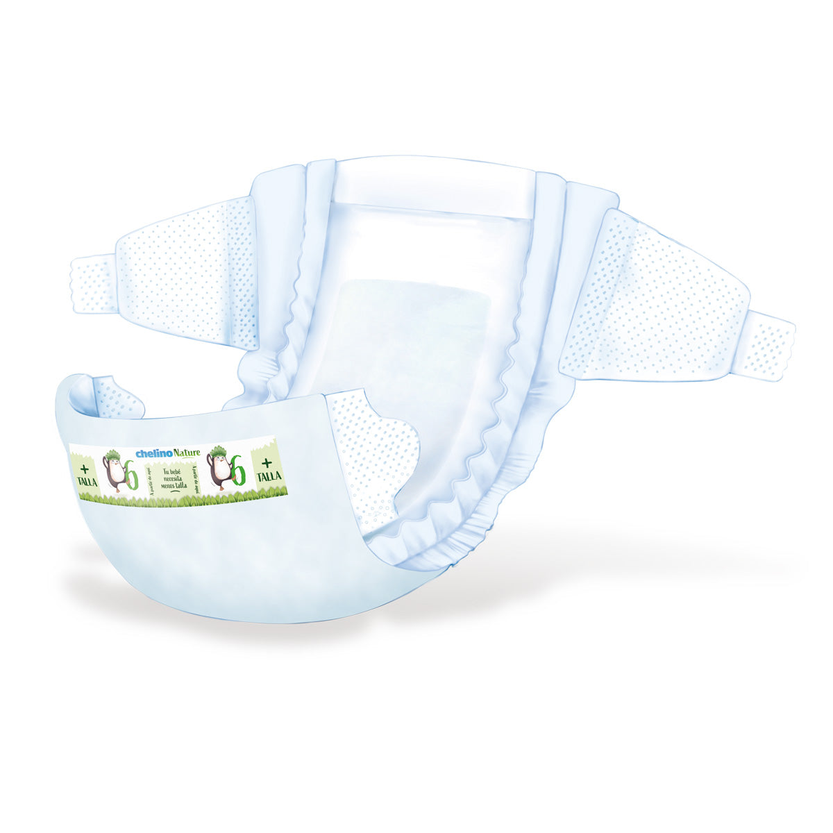 Pack 6x Pañales T6 17-28 kg Chelino Nature 27 unidades