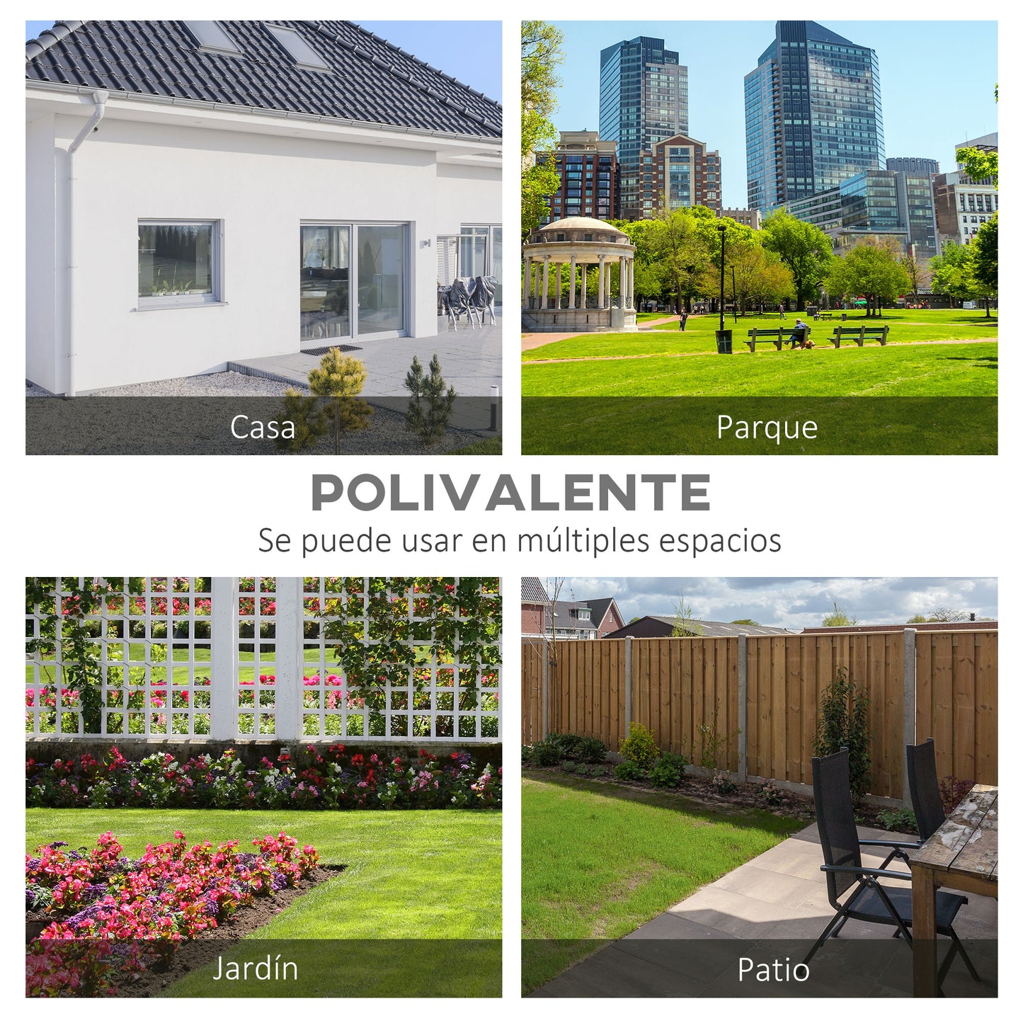 Outsunny Banco Jardín 2 Plazas 110x60x97 Cm Con Reposabrazos Carga 200 Kg Negro_5