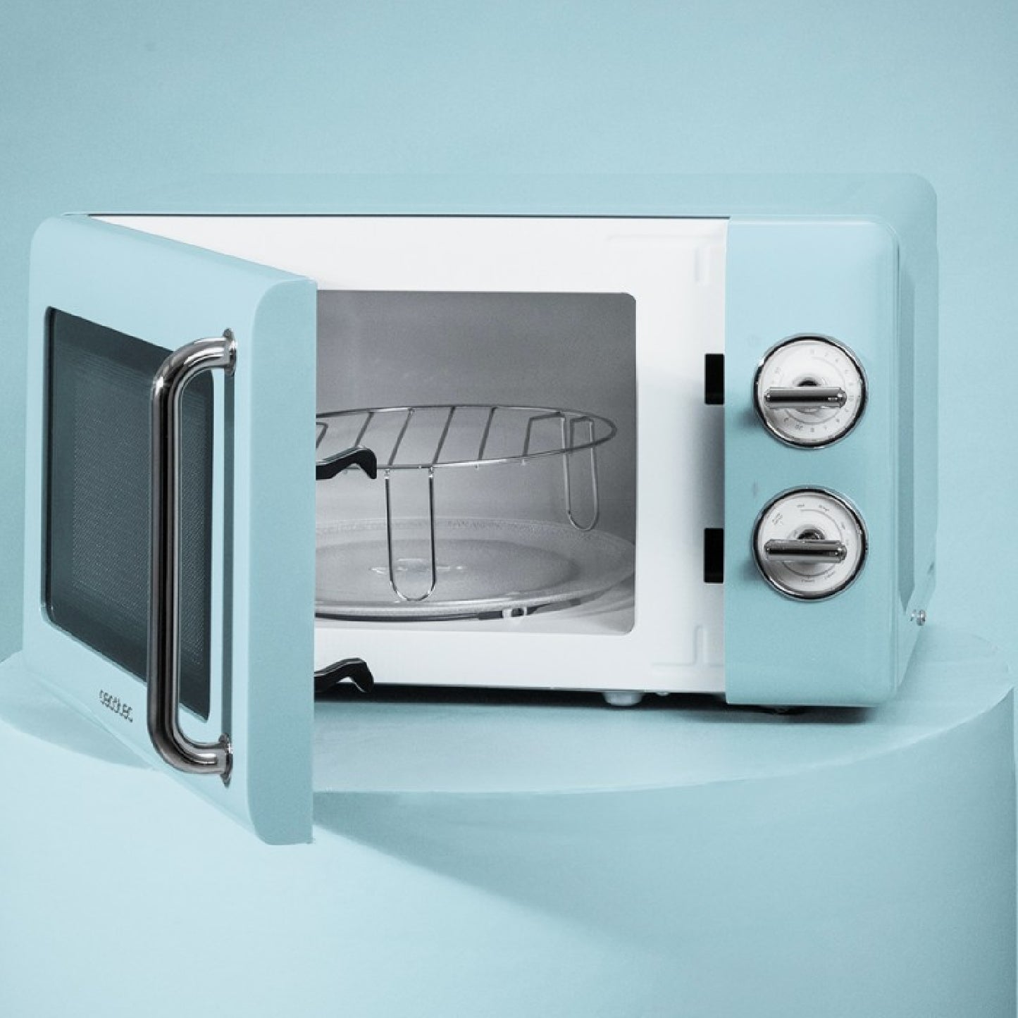 Microondas Mecánico Con Grill De 20 L Proclean 3110 Retro Blue. 700 W En 6 Niveles, Temporizador Hasta 30 Minutos, Modo Descongelación, Diseño Vinta_4