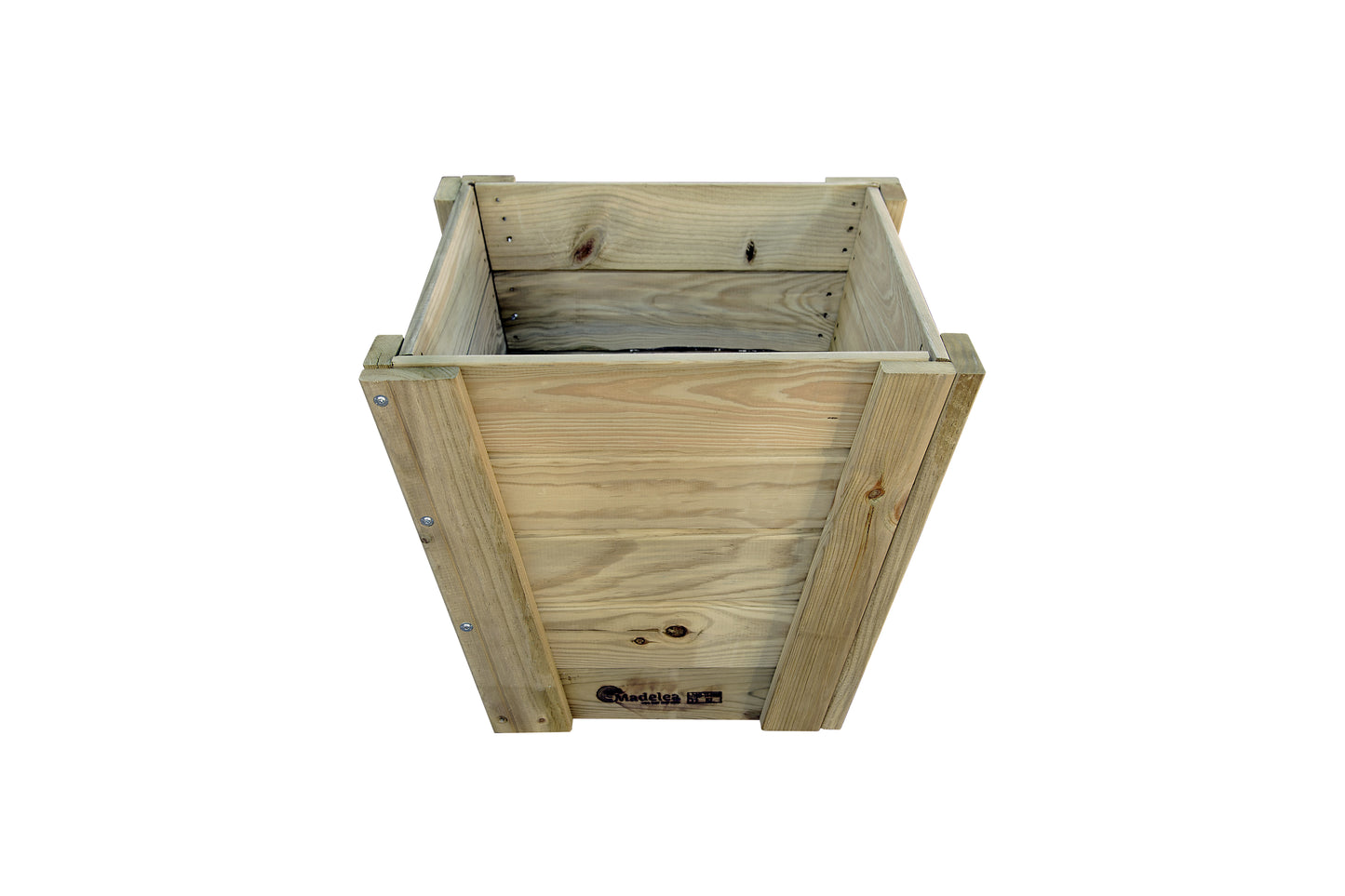 Macetero Abril Cerrado De Madera Autoclave De 50 X 50 X 47 Cm 10° 55l + Bolsa Geotextil..