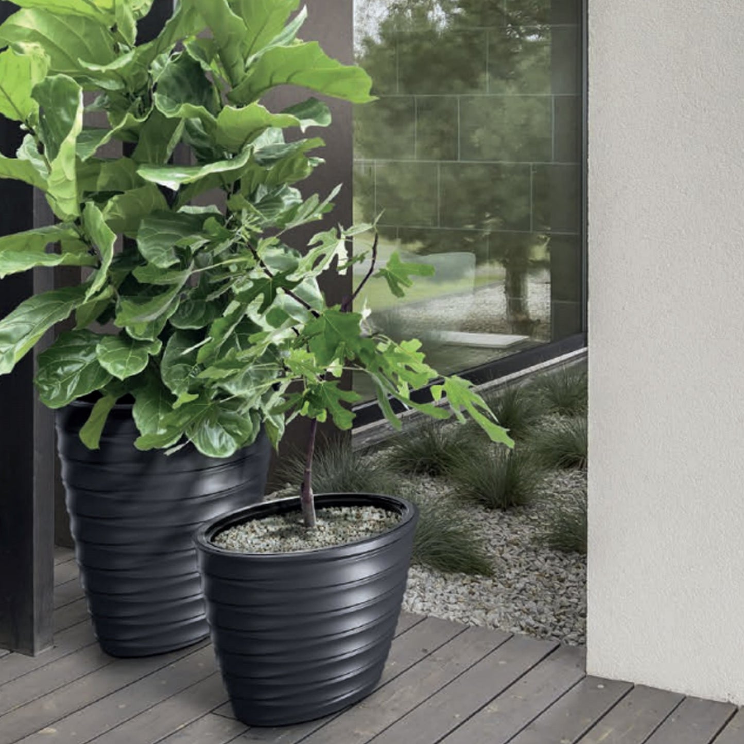 Maceta Freze - Oval 55l., Con Depósito, Dimensiones (mm) 593x393x420, Color Blanco_4