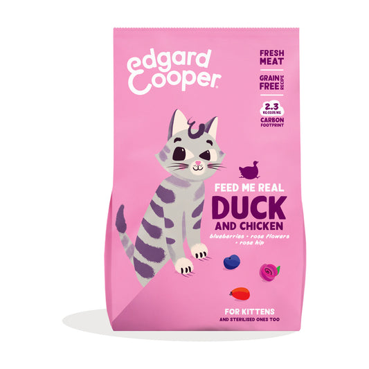 Pienso para gatos Kitten Pato y Pollo frescos Edgard & Cooper 2 Kg