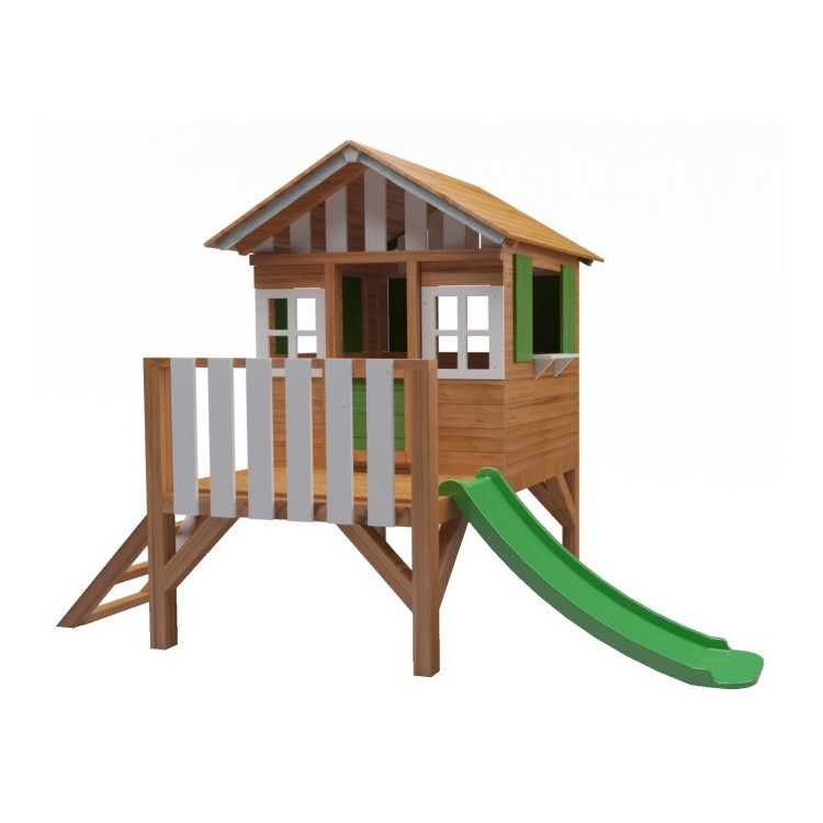 Casita De Madera Masgames Lollipop Elevada Verde.
