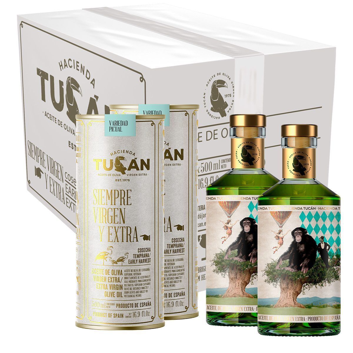 Botella De 500ml Aceite De Oliva Virgen Extra Picual Con Estuche_2