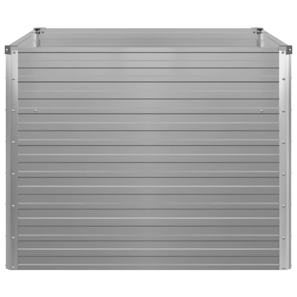 Jardinera Elevada 100x100x77 Cm Acero Galvanizado Gris_5