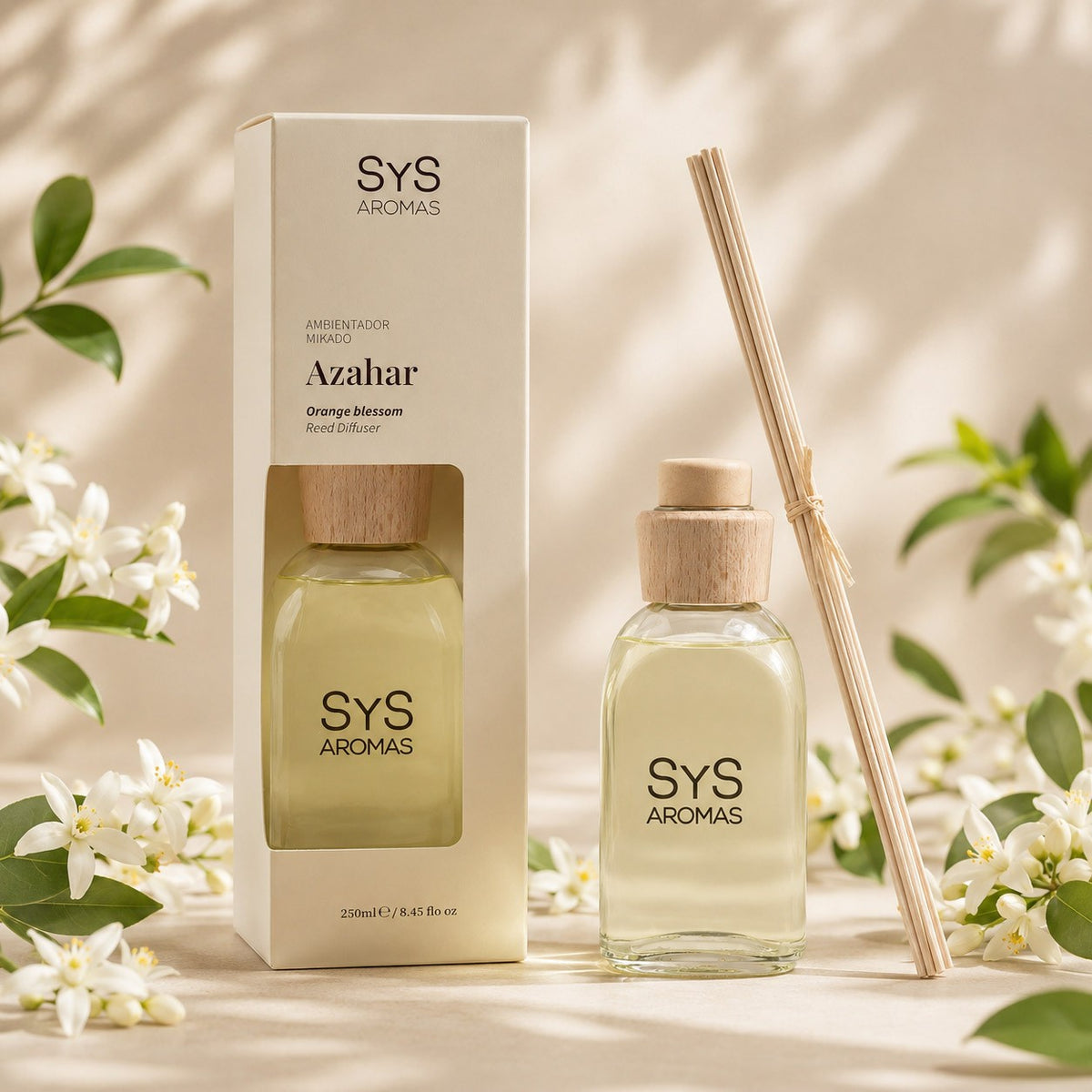 Ambientador Mikado de Azahar Origins SYS Aromas 250 ml | Aroma Floral Mediterráneo | Relajante_1