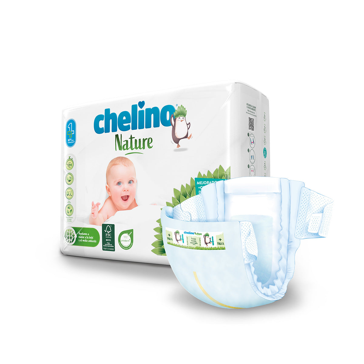 Pañales T4 9-15 kg Chelino Nature 34 unidades