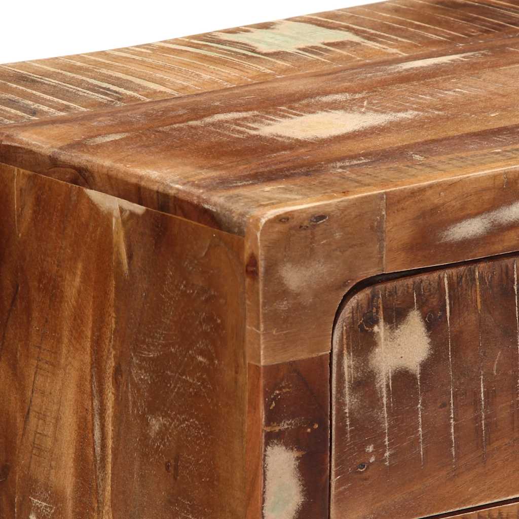 Mesilla De Noche 2 Uds 40x32x46 Cm Madera Maciza Reciclada_4