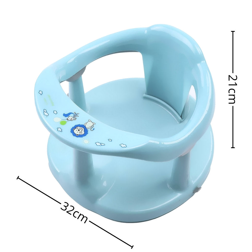 Bathby Asiento De Baño Para Bebé Cyan | Sujeción Con Ventosas Antideslizantes | Silla De Baño Ergonómica Y Segura