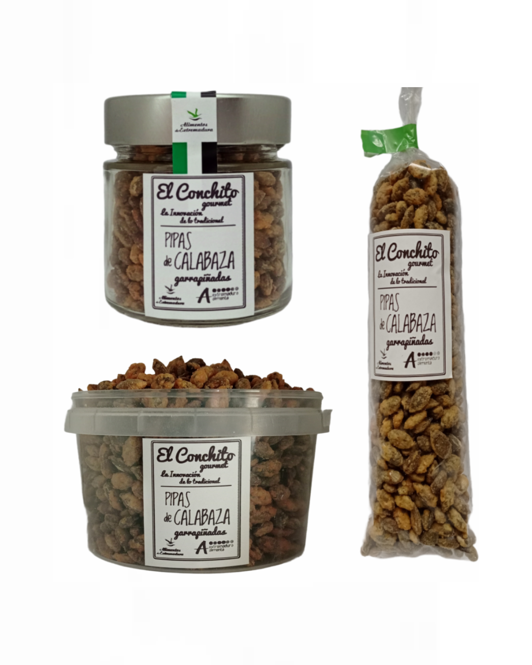 Pipas De Calabaza Garrapiñadas Tarro De Cristal 95 G_0