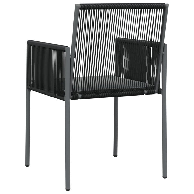 Vidaxl Sillas Jardín Con Cojines 4 Uds Ratán Pe Negro 54x60,5x83,5cm_5