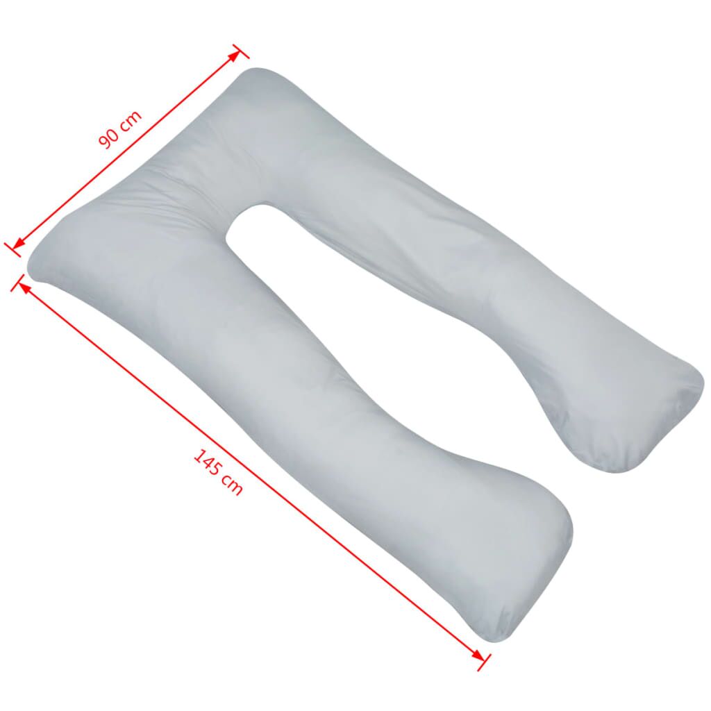 Vidaxl Almohada De Embarazo Gris 90x145 Cm_3