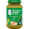 Tarrito de puré ecológico para bebés con Brócoli, Guisantes y Pavo Gerber 190 g GERBER Organic Brócoli Guisantes Pavo