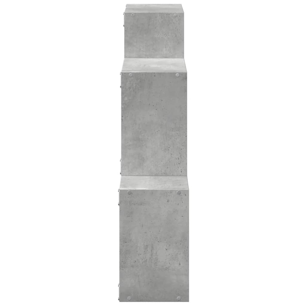 Armario De Pared Madera De Ingeniería Gris Hormigón 78x18x71 Cm / Vetonek_5